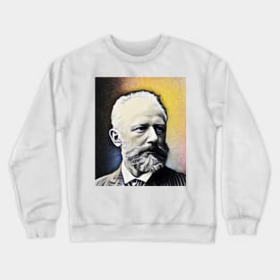 Pyotr Ilyich Tchaikovsky Yellow Portrait | Pyotr Ilyich Tchaikovsky Artwork 9 Crewneck Sweatshirt